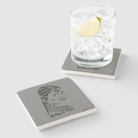 Schöner Indian Rani Marble Untersetzer (Seitenansicht)