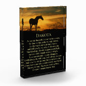Schöner Individuelle Name für Pferde Fotoblock (Links)