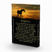 Schöner Individuelle Name für Pferde Fotoblock (Rechts)