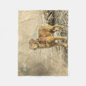 Schöner Individuelle Name Golden Retriever Fleecedecke (Vorderseite)
