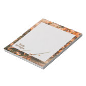Schöner Individuelle Name Rustikales Notepad Notizblock (Rotiert)