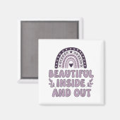 Schöner Innen- und Außensaal mit Niedlichem Regenb Magnet (Vorderseite/Rückseite)