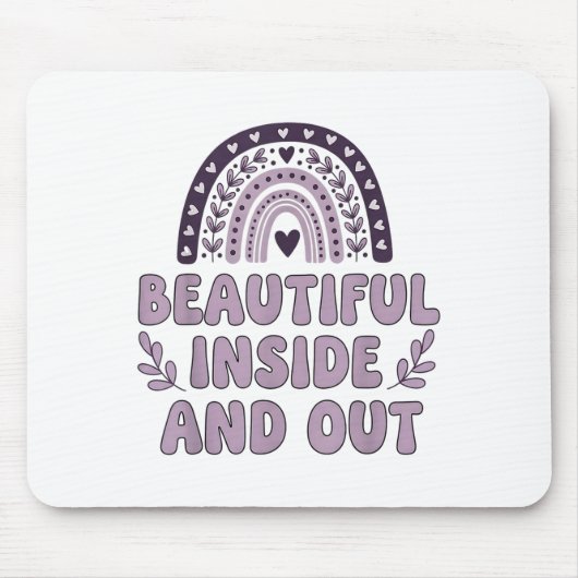 Schöner Innen- und Außensaal mit Niedlichem Regenb Mousepad (Vorne)