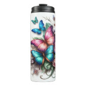 Schöner inspirierender Glaube über Angst Schmetter Thermosbecher (Vorderseite)