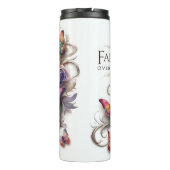 Schöner inspirierender Glaube über Angst Schmetter Thermosbecher (Rückseite)