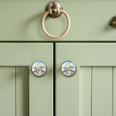 Schöner Iridescent Seashell Starfish Beach Ozean Keramikknauf