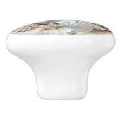 Schöner Iridescent Seashell Starfish Beach Ozean Keramikknauf (Seitenansicht)