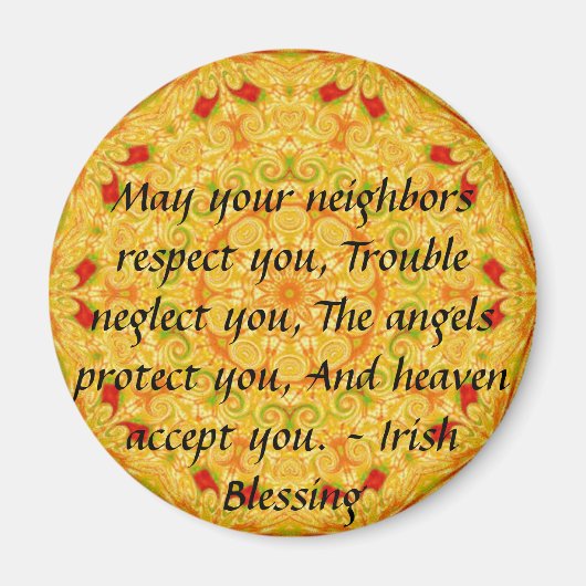Schöner irischer Segen - IRLAND Magnet (Vorne)