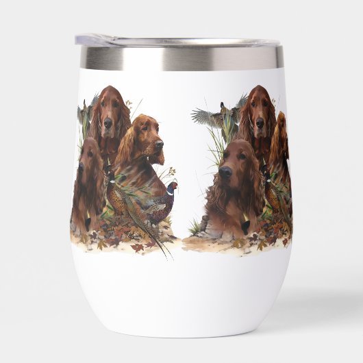 Schöner irischer Setter mit Pheasant , Kunst (Rechts)