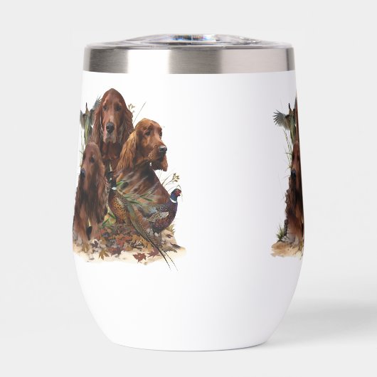 Schöner irischer Setter mit Pheasant , Kunst (Vorderseite)