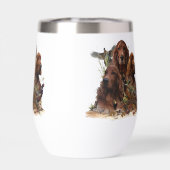 Schöner irischer Setter mit Pheasant , Kunst (Rückseite)