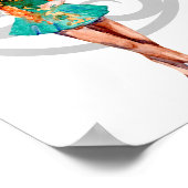 Schöner Irish Dancer Hard Shoe Celtic Knot Dance Poster (Ecke)