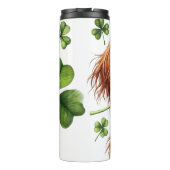 SCHÖNER IRISH SETTER HUND MIT KLEEBLÄTTERN THERMOSBECHER (Rückseite)