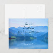 Schöner Isaiahsee 43:5 Inspirationsbibel Cl Postkarte (Vorne/Hinten)