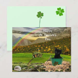 Schöner Jack Der St. Patrick's Day der Katze Postkarte