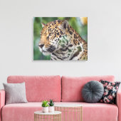 Schöner Jaguar im Wilden Leinwanddruck (Insitu (Wohnzimmer))