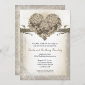 schöner Jahrgang der Hochzeit Einladung (Vorne/Hinten)