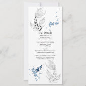 Schöner japanischer Koi-Fisch auf einer Hochzeit Einladung (Rückseite)