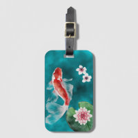 Schöner japanischer Koi Fisch, Kirschblüten Japan