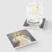 Schöner Jesus Christus Steinuntersetzer (Seitenansicht)