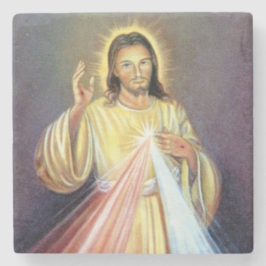 Schöner Jesus Christus Steinuntersetzer (Vorderseite)