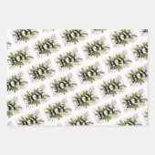 Schöner JOY Winter botanisch, Merry & Bright Geschenkpapier Set (Vorderseite)