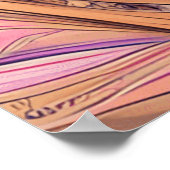 Schöner Jugendstil Blau lila Poster (Ecke)