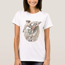 Schöner Jugendstil-Skater Frauen-T - Shirt