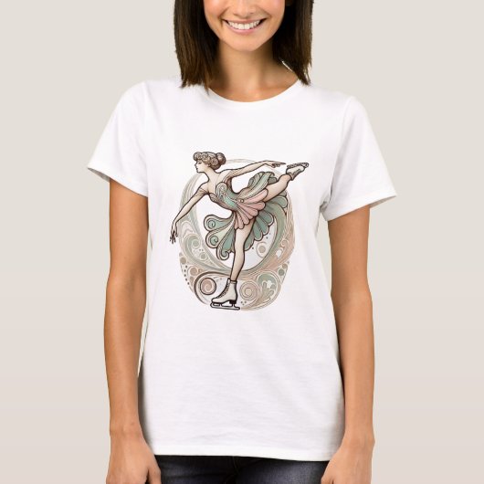 Schöner Jugendstil-Skater Frauen-T - Shirt (Vorderseite)