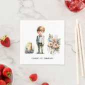 Schöner Junge 1. Einladung Serviette (Beispiel)