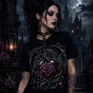 Schöner, juwelenbesetzter gotischer Drache mit ein Tri-Blend Shirt