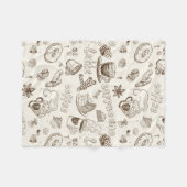 Schöner Kaffee-Espresso-Entwurf Fleecedecke (Vorderseite (Horizontal))
