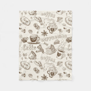 Schöner Kaffee-Espresso-Entwurf Fleecedecke
