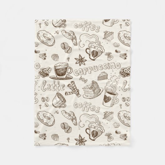 Schöner Kaffee-Espresso-Entwurf Fleecedecke (Vorderseite)