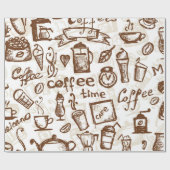 Schöner Kaffee-Espresso-Entwurf Geschenkpapier (Flach)