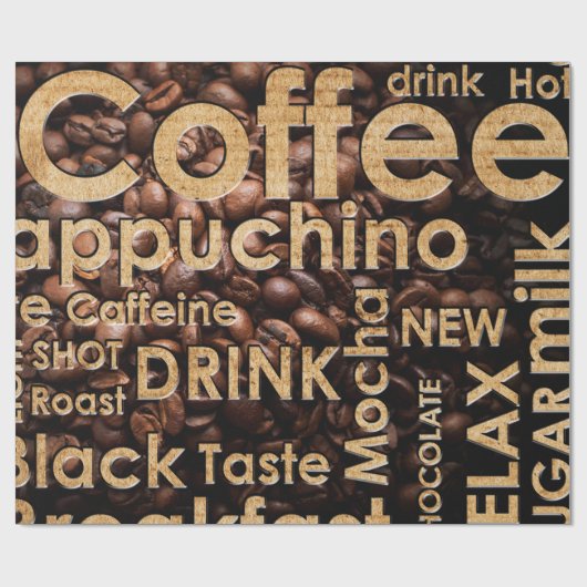 Schöner Kaffee-Espresso-Entwurf Geschenkpapier (Flach)