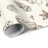 Schöner Kaffee-Espresso-Entwurf Geschenkpapier (Rolleneckpunkt)