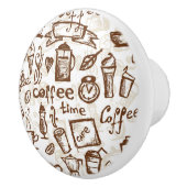 Schöner Kaffee-Espresso-Entwurf Keramikknauf (Rechts)