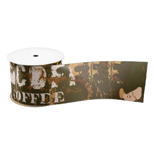 Schöner Kaffee-Espresso-Entwurf Satinband