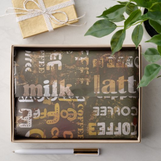 Schöner Kaffee-Espresso-Entwurf Seidenpapier (Geschenk)