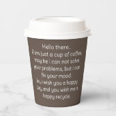 Schöner Kaffeetalk Pappbecher (Vorderseite)