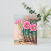 schöner Kaktus Postkarte (Stehend Vorderseite)