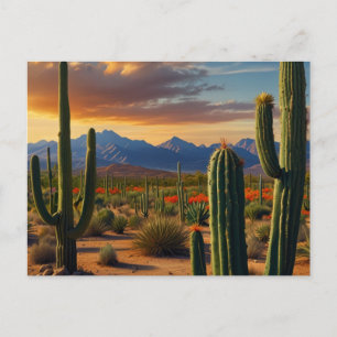 Schöner Kaktus Wüste Postkarte