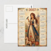 Schöner Kalender 2027 Postkarte (Vorne/Hinten)
