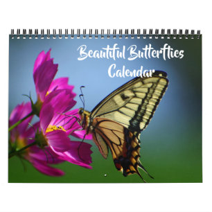 Schöner Kalender mit mittelgroßen Schmetterlingen
