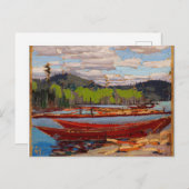 Schöner Kanadischer See, Tom Thomson Bateaux Postkarte (Vorne/Hinten)