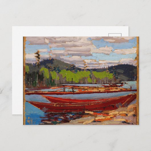 Schöner Kanadischer See, Tom Thomson Bateaux Postkarte (Vorne/Hinten)
