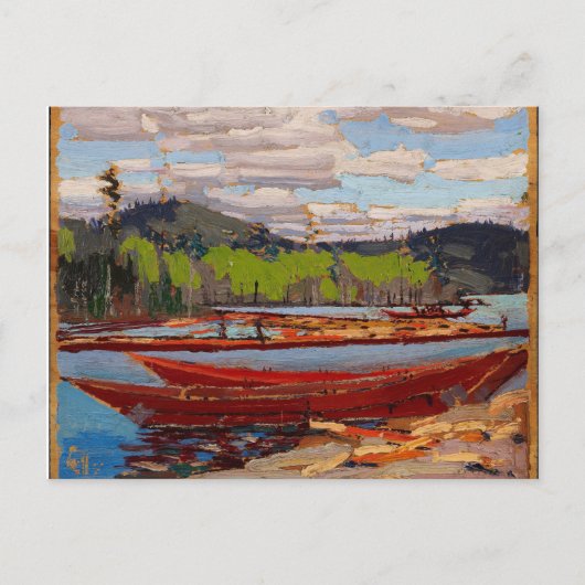 Schöner Kanadischer See, Tom Thomson Bateaux Postkarte (Vorderseite)