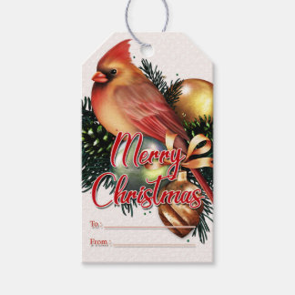 Schöner Kardinal Female Frohe Weihnachten Geschenkanhänger