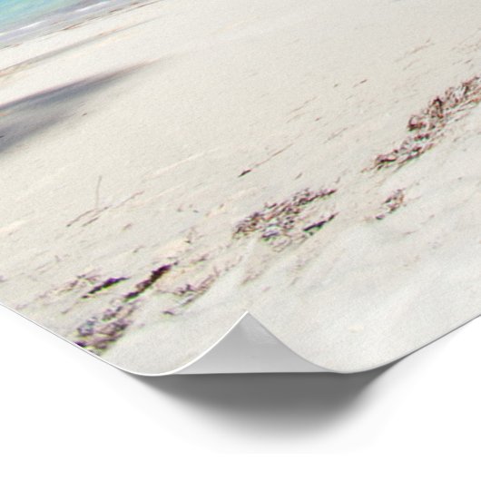 Schöner karibischer Strand Poster (Ecke)